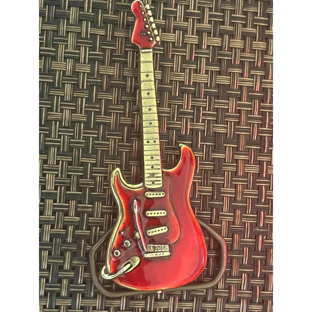 Electric Guitar Belt Buckle Music Rock Roll RB Country Jazz Vintage 1985 Mint